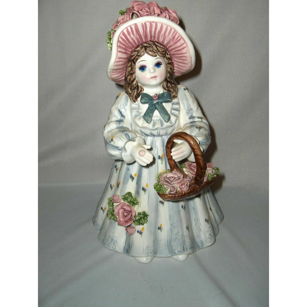 Schmid Porcelain‎ 1993 Yamada Collection Girl Music Box Figurine Signed #847